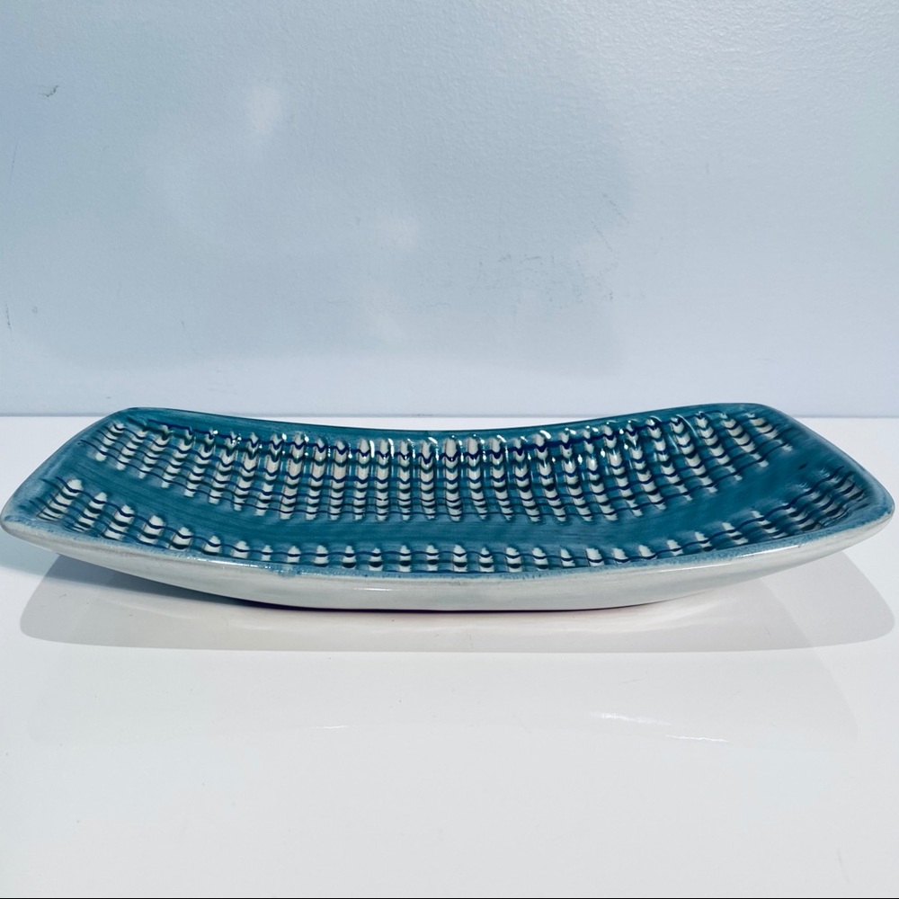 Dennis Lucas Hastings Studio Pottery Long Bowl Mid Century Modern Vintage Rare